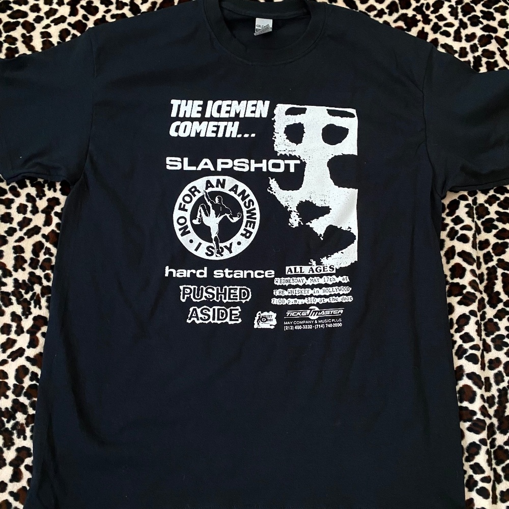 Slapshot No For An Answer Vintage Flyer  Tee Black